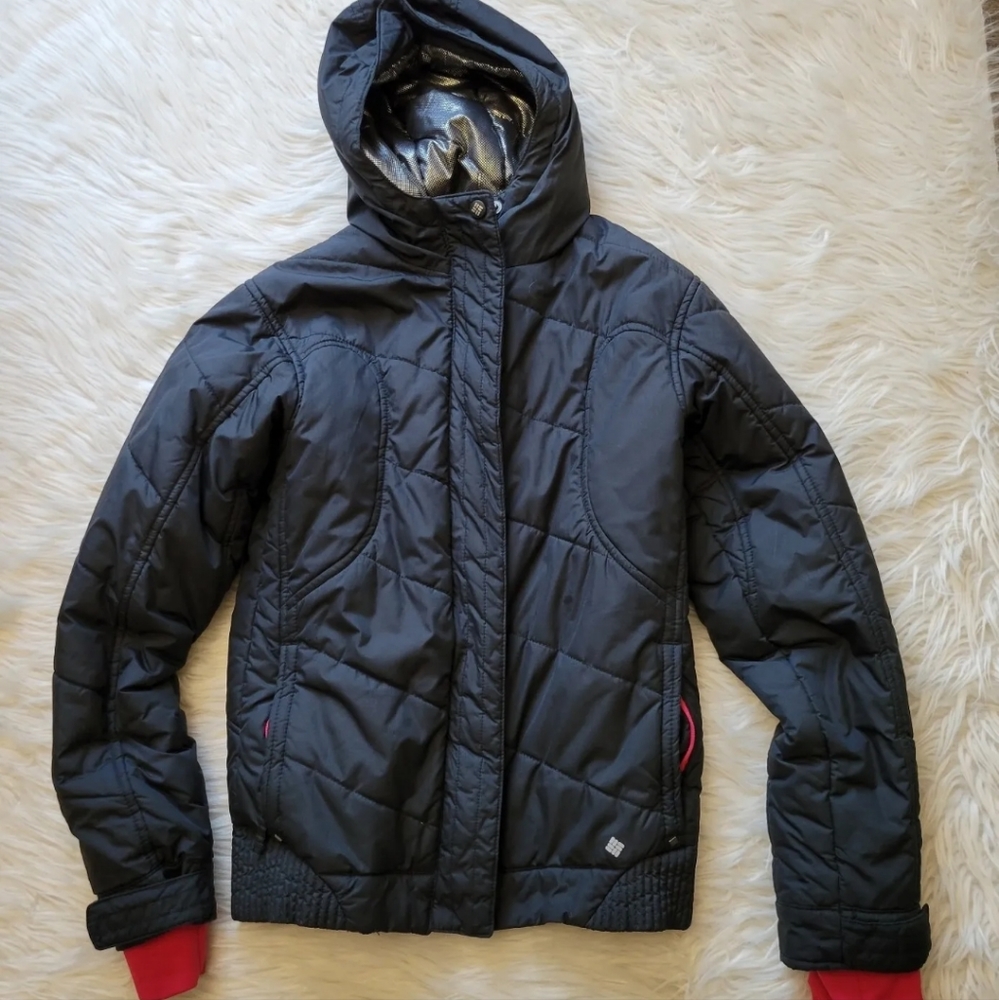 Kids Black Columbia Quilted Jacket